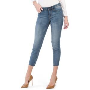 New Buffalo David Bitton Women's Faith Raw Cuff Cropped Skinny Jeans